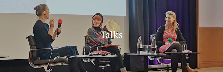 Ninya Mikhaila giving a talk